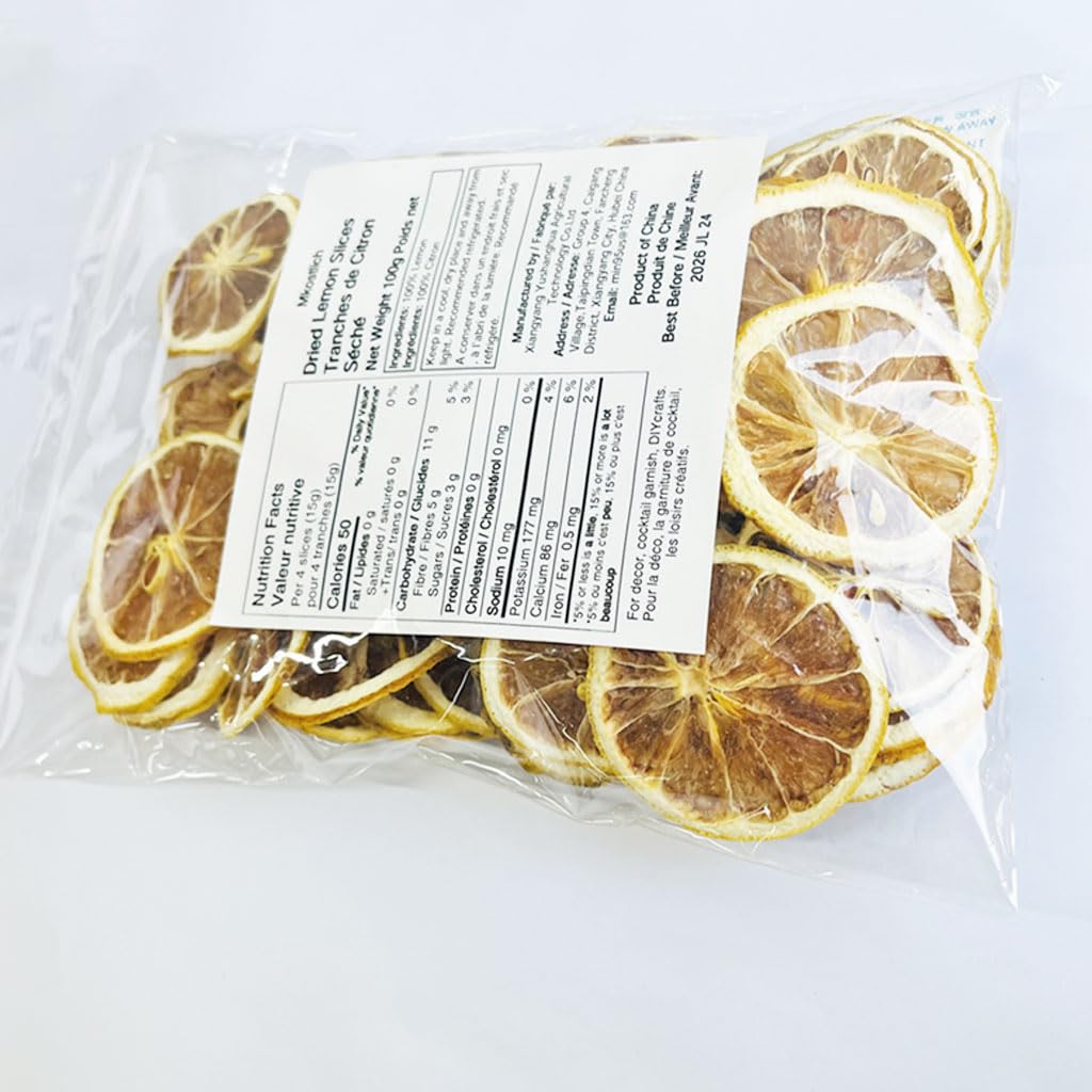 Mkostlich Dried Lemon Slices Bulk Gift Pack, Thoughtful Hostess Present for Women Who Love Cocktails and Tea