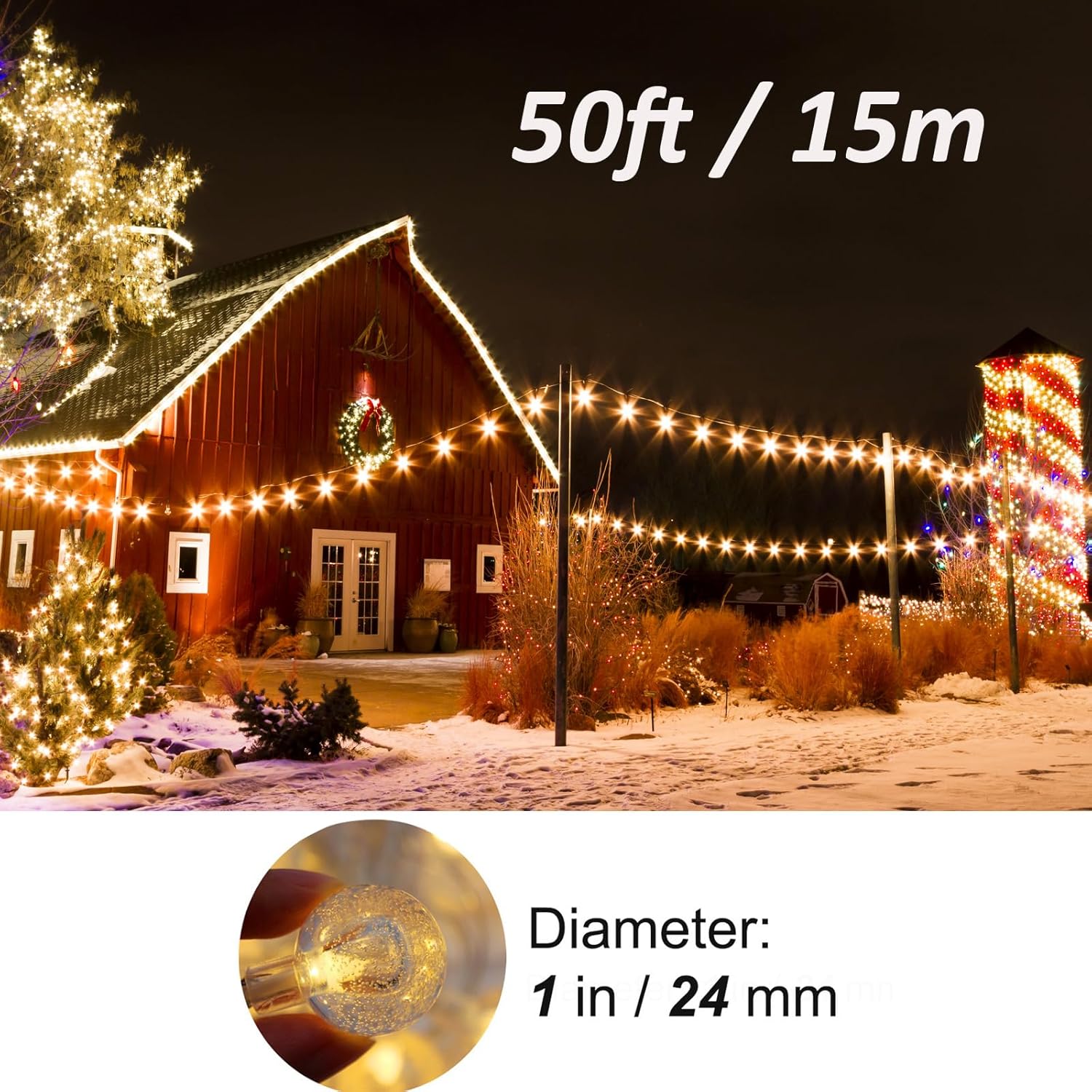 Mocalido Globe String Lights – 50ft Cool-Touch LED Lights for Kids Bedroom, Nursery, and Playroom Decoration