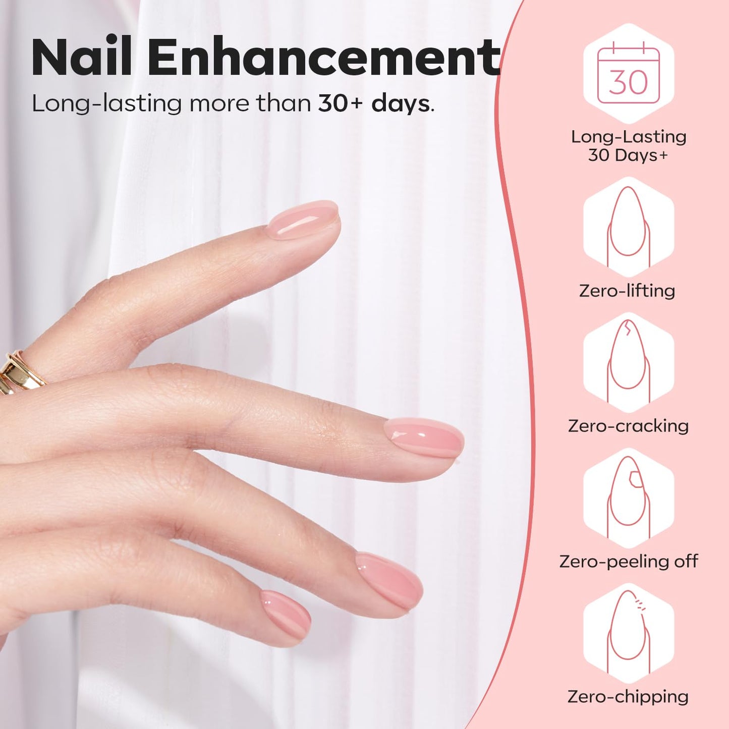 modelones Low-Odor Builder Gel 7-in-1 – Gentle At-Home Manicure for Sensitive Self-Care Nights
