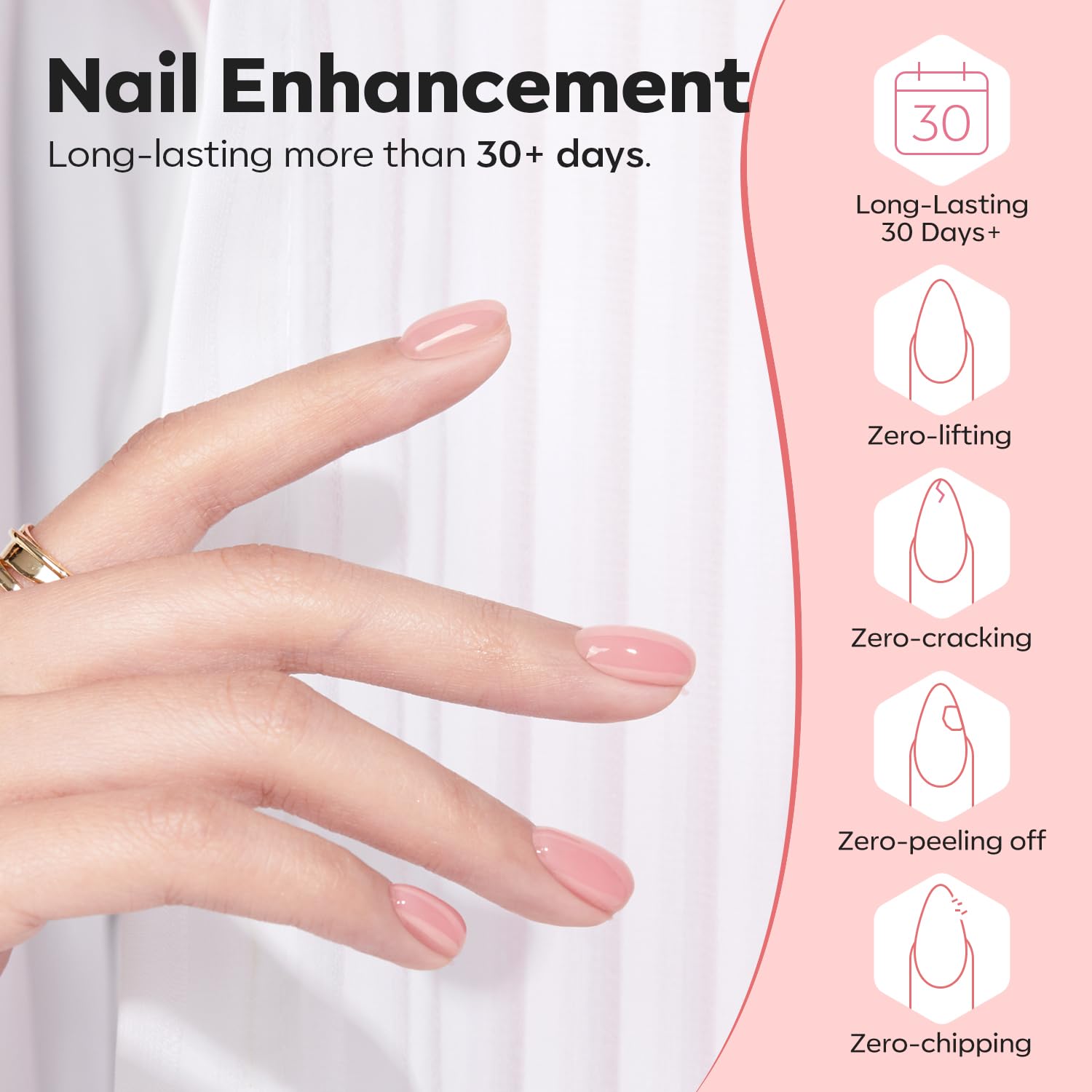 modelones Low-Odor Builder Gel 7-in-1 – Gentle At-Home Manicure for Sensitive Self-Care Nights