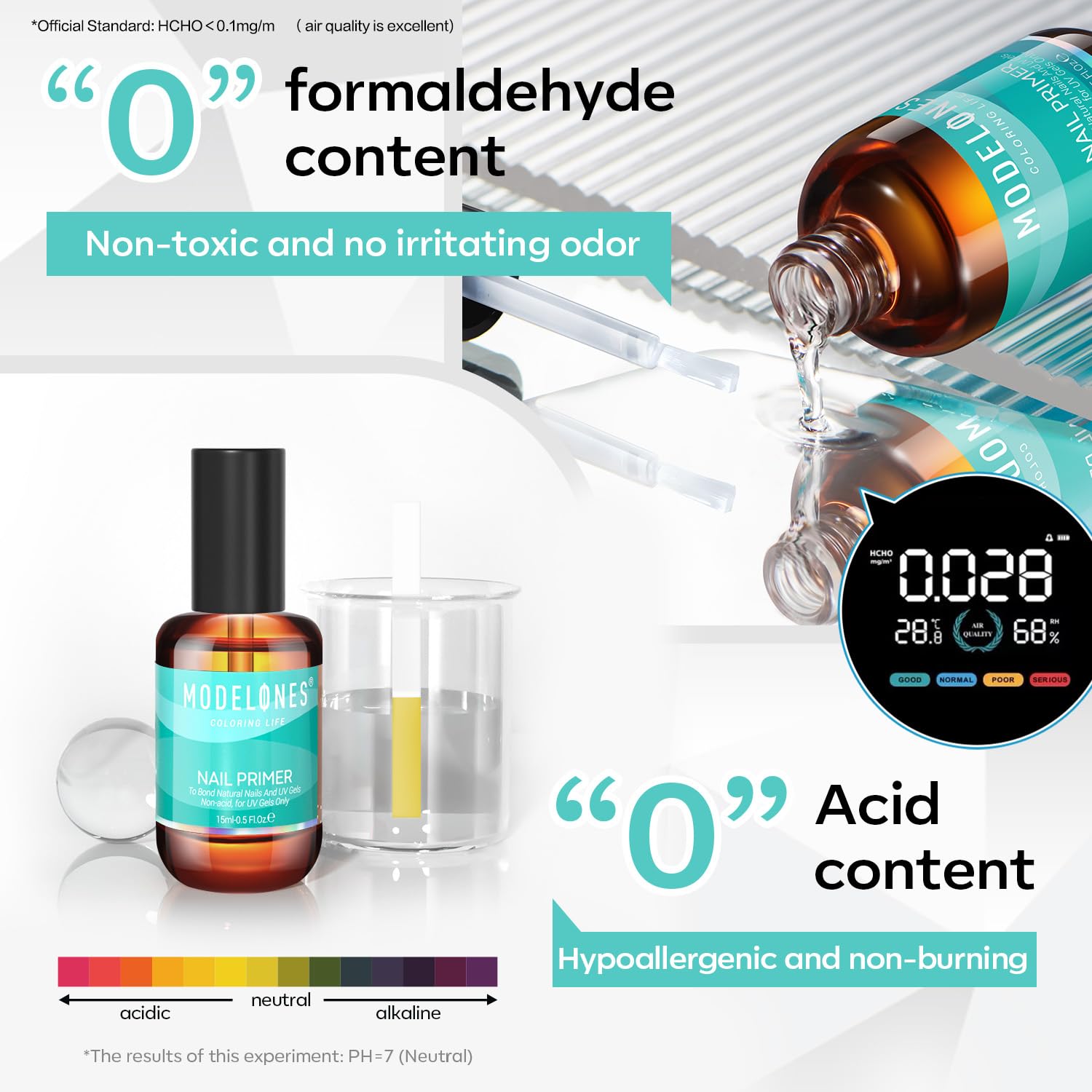 modelones No Wipe Gel Top Coat – Low-Odor, Non-Yellowing Formula Safe for Sensitive Users