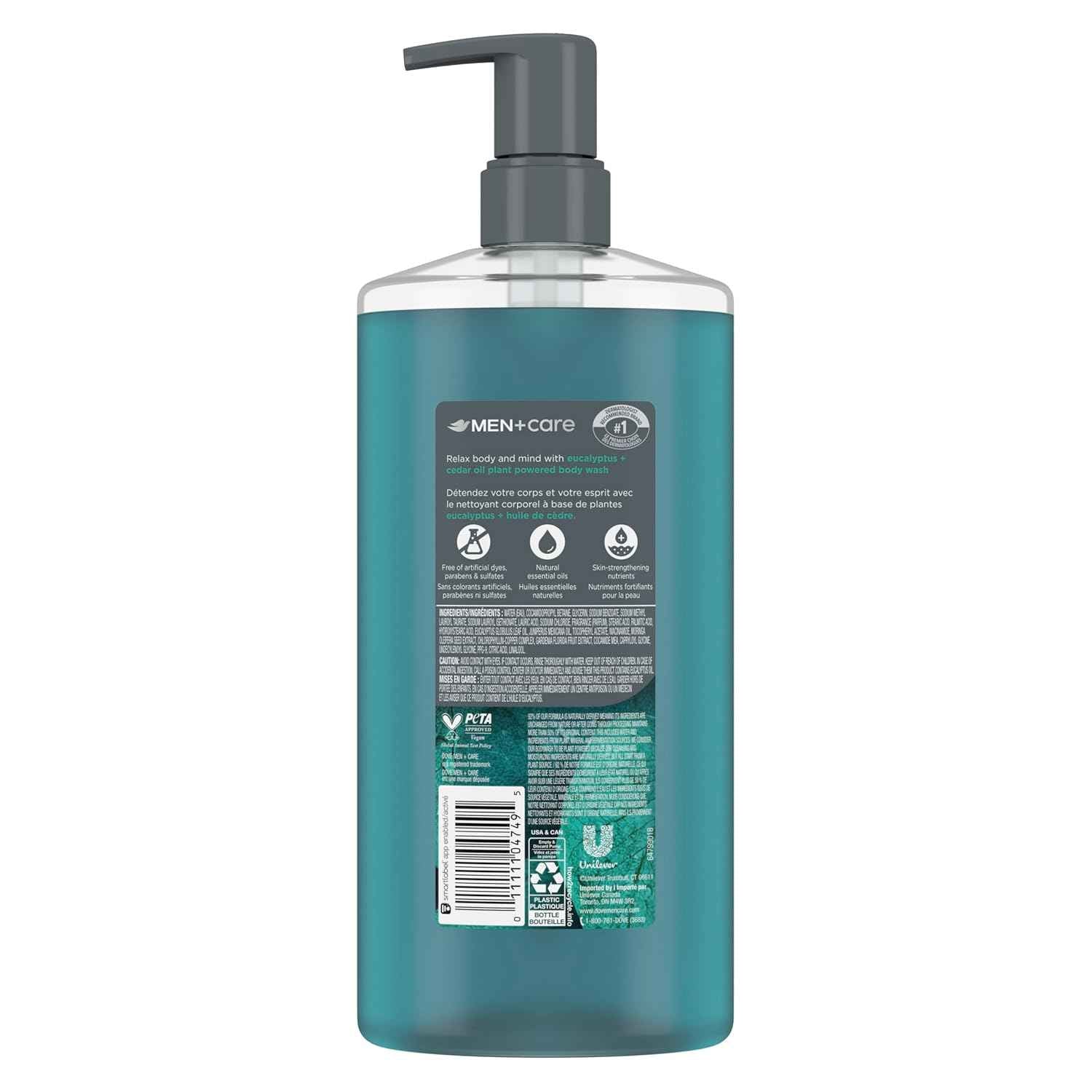 Dove Men Care Body Wash for Men | 26oz Pump Bottle for On-the-Go Locker Room and Travel Shower Use