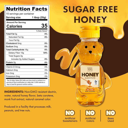 ChocZero Sugar Free Honey – Housewarming and Holiday Present for Health Conscious Home Cooks, 10.5oz