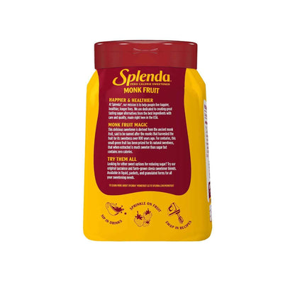 SPLENDA Monk Fruit Zero Calorie Sweetener – Quick Sweetening Solution for Office Breakrooms and Home Coffee Stations