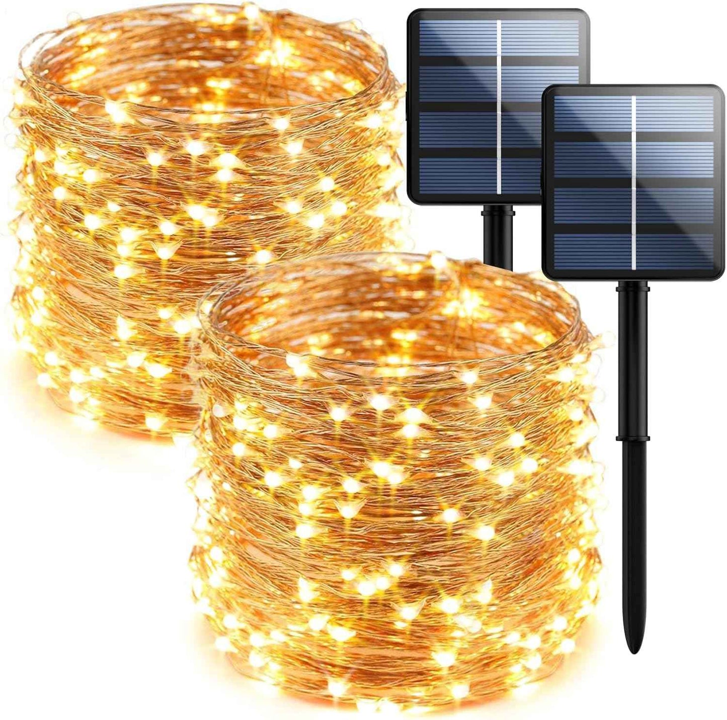 Lumify 200 LED Solar String Lights – Clean Minimalist Home Lighting with Hidden Copper Wire