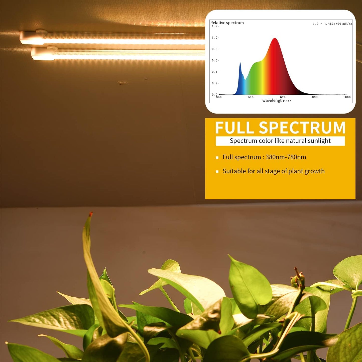 MossyCove LED Grow Light Strips – Clean-Line Plant Light for Uncluttered Shelves, Aluminum Housing