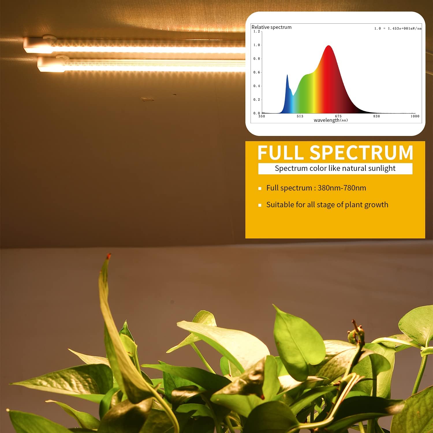 MossyCove LED Grow Light Strips – Clean-Line Plant Light for Uncluttered Shelves, Aluminum Housing