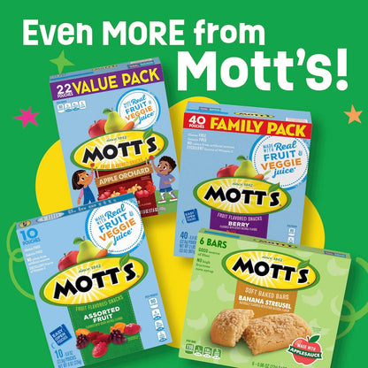 Mott's Soft Baked Bars – Pantry Snack for Calorie-Conscious Diets, 110 Calorie Soft Bar