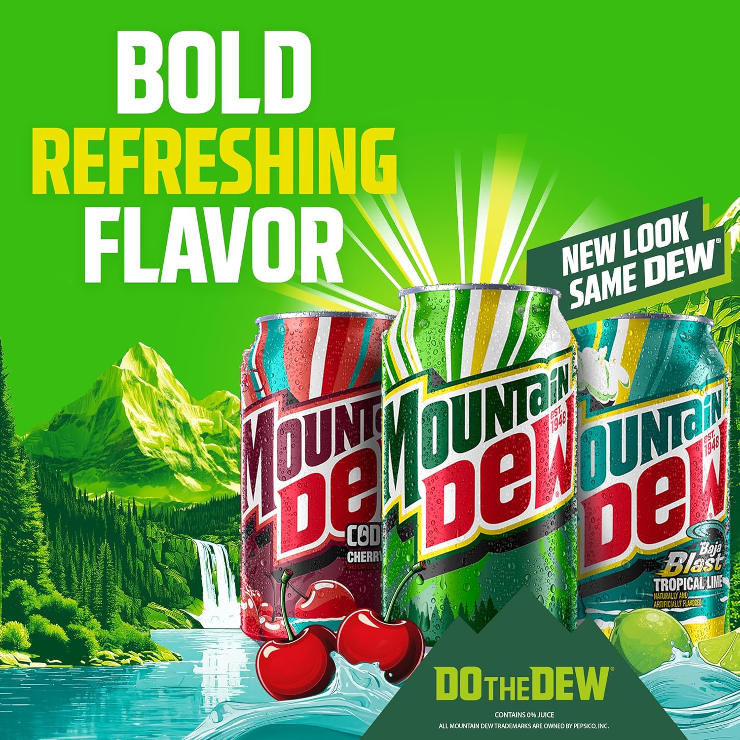 Mountain Dew Mini Cans 7.5oz 10-Pack – 110 Calorie Portion-Controlled Soda for Mindful Snacking