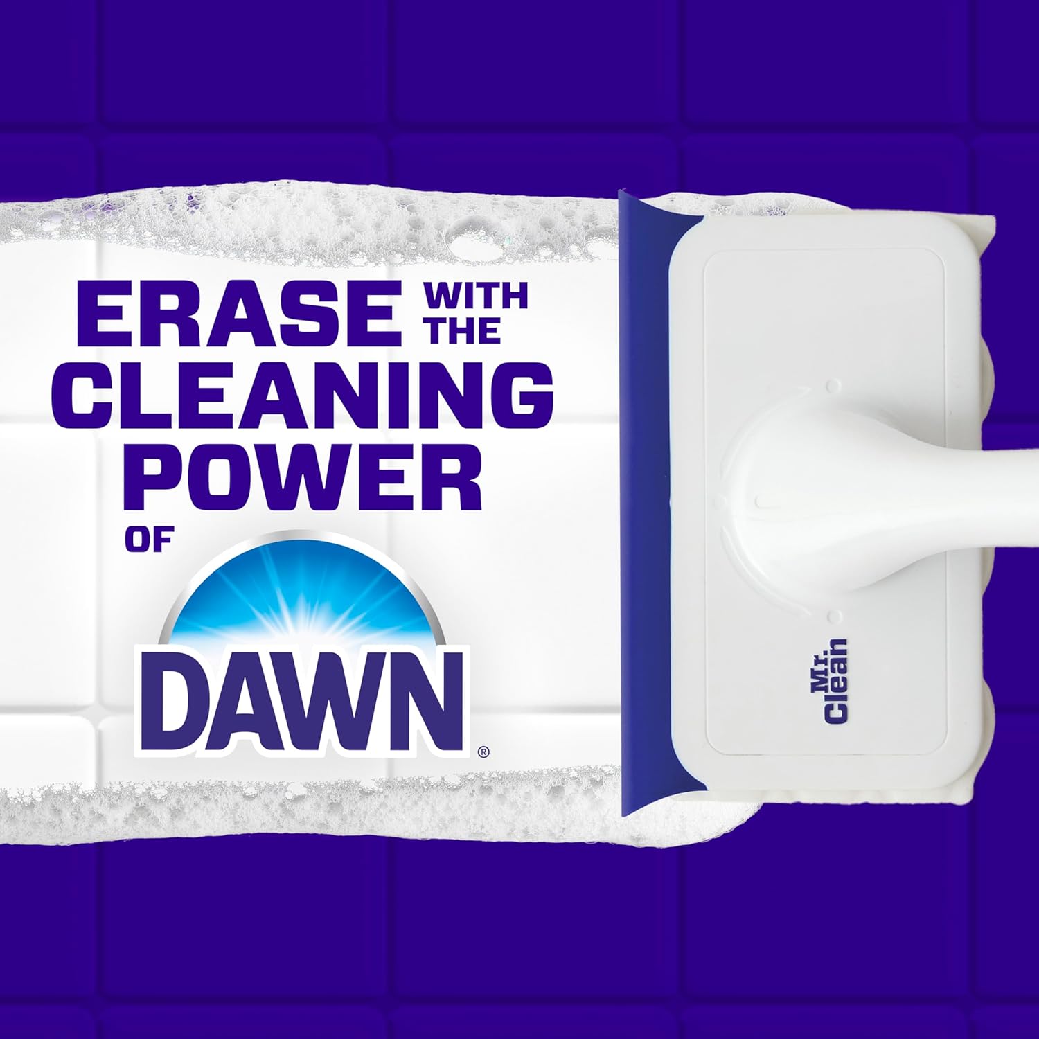 Mr. Clean Magic Eraser Shower & Tub Scrubber, One Tool Replaces Sprays Sponges and Squeegees for an Uncluttered Bathroom