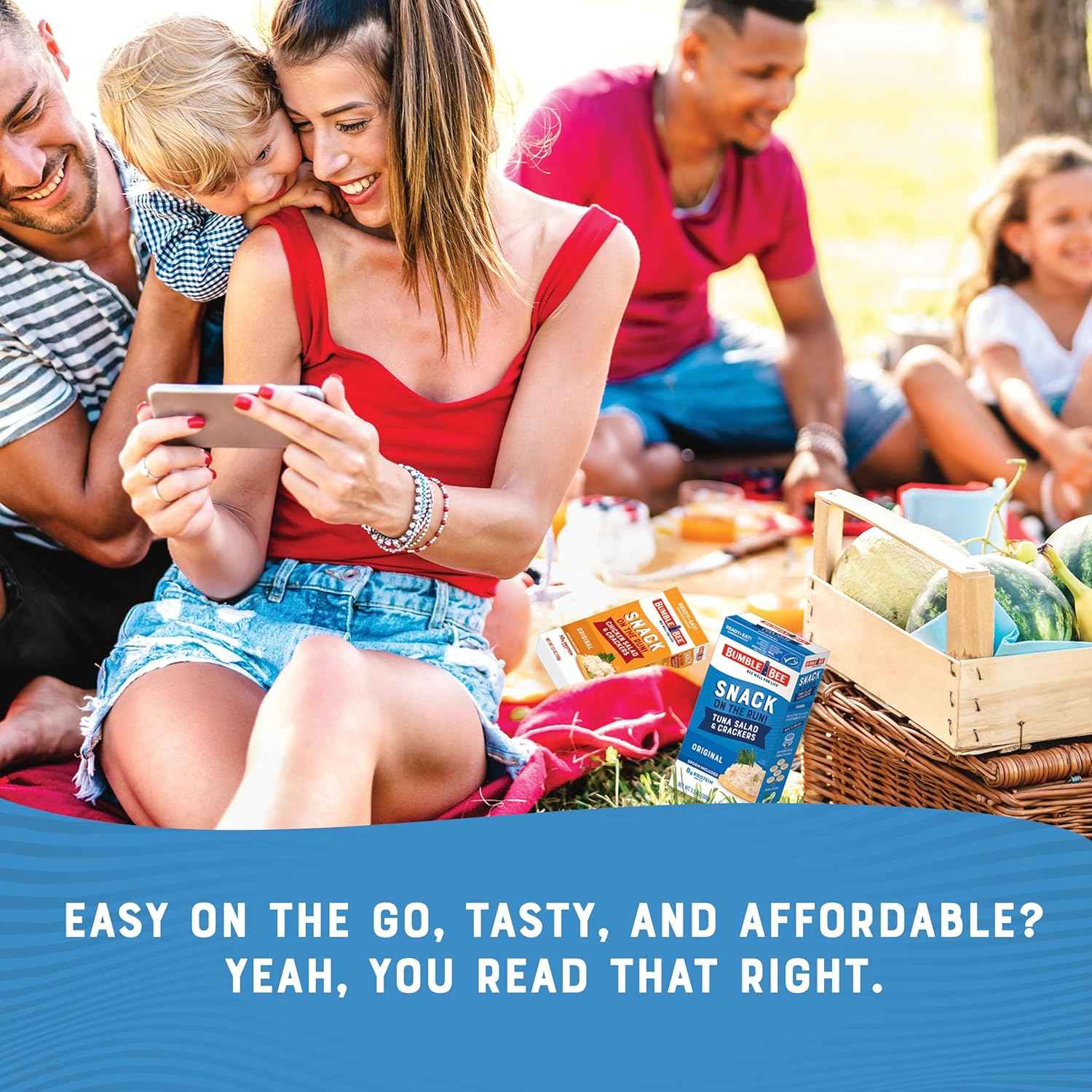 Bumble Bee Snack On The Run Tuna Pack – Family-Friendly Pantry Snack for Kids and Hungry Teens