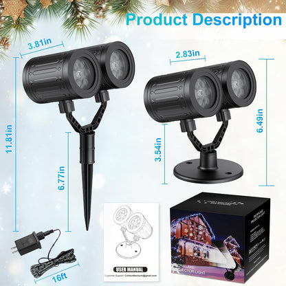 MuliVid Snowfall LED Projector – Stylish Indoor Home Decor for Holiday Season, Four Dynamic Patterns for Cozy Atmosphere