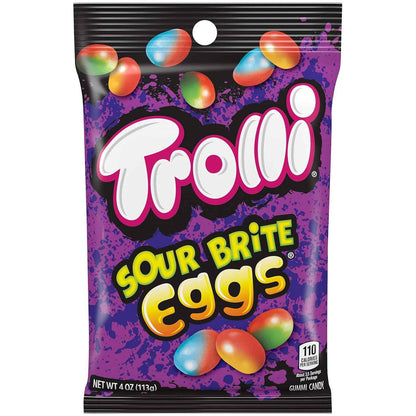 Trolli Sour Brite Eggs - 4 oz Stocking Stuffer and Easter Egg Hunt Surprise for Sour Candy Lovers