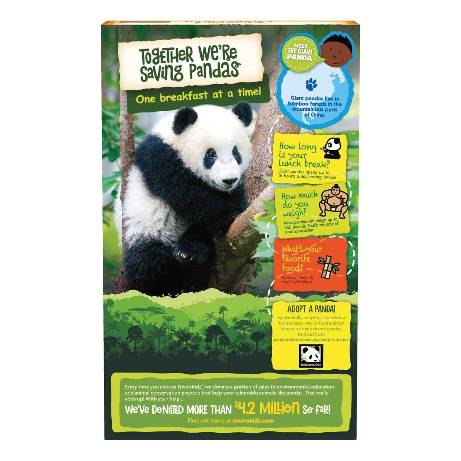 EnviroKidz Organic Panda Puffs Cereal – Portable Gluten Free Snack for Camping Trips and Picnic Baskets