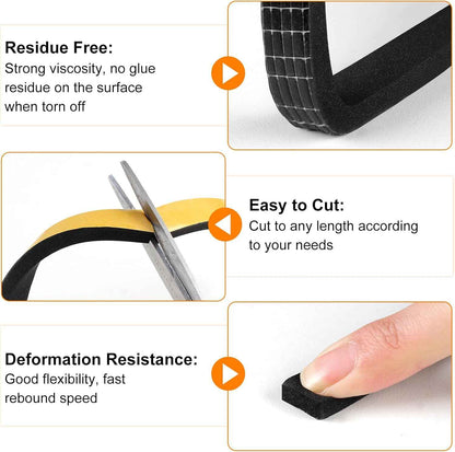 [Brand Name] Door Weather Stripping – Low-Profile Foam Tape for Clean, Uncluttered Door and Window Frames