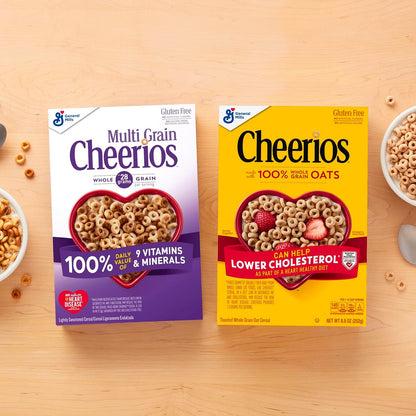 Multi Grain Cheerios, Quick Heart Healthy Breakfast for Busy Professionals, 18 oz Office Pantry Box