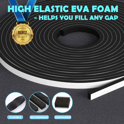 Velluore EVA Weather Strip – Heavy-Duty RV Door and Window Seal for Road Trips