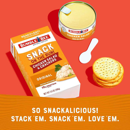 Bumble Bee Snack on the Run Chicken Salad Kit – Office Drawer Protein for Commuters and Remote Workers, Shelf Stable and Ready
