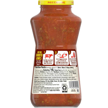 Pace Hot Picante Sauce – Portable 16 oz Jar for Camping, Tailgating & Outdoor BBQs
