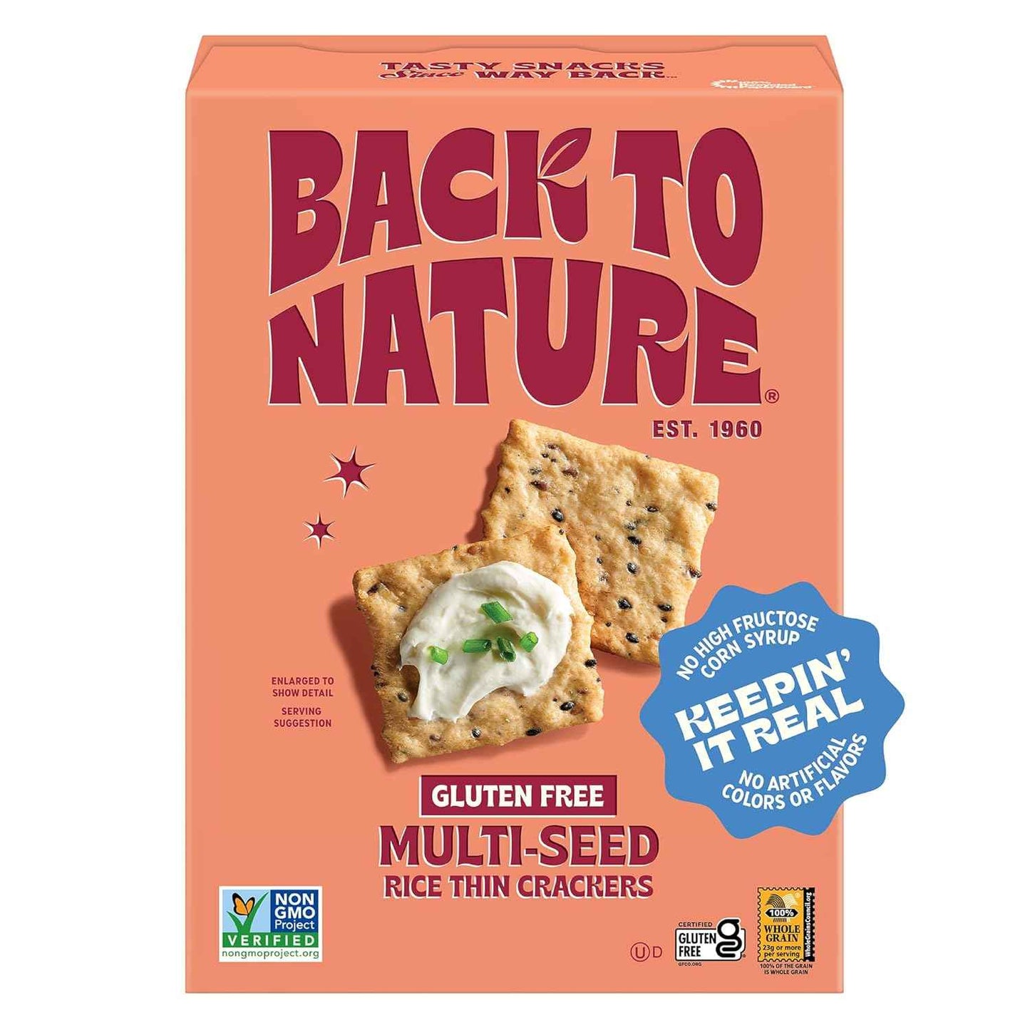 Back to Nature Non-GMO Multi-Seed Crackers – Clean-Ingredient Rice Thins for Intentional Snack Drawers and Neutral-Toned Lunchboxes