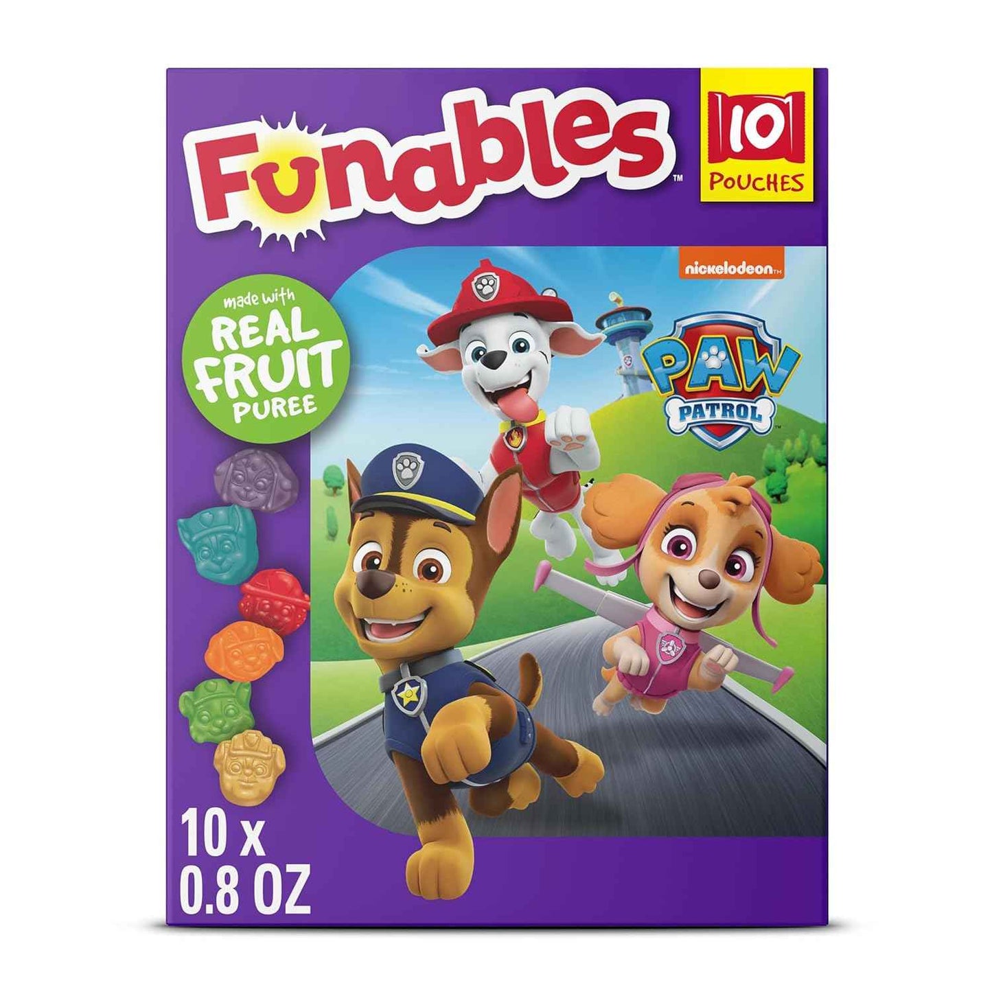 Funables PAW Patrol Fruity Snacks – Lunchbox Treat Pouches for Preschool and Elementary Kids, Assorted Fruit Flavors