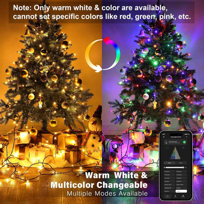Brizled Smart Fairy Lights – WiFi Color-Changing String Lights for Bedroom Aesthetic and Holiday Mantel Styling
