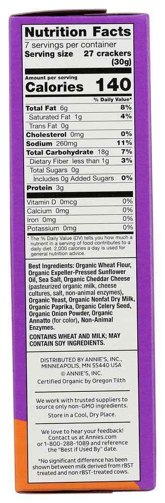 Annie's Organic Cheddar Squares – Low-Carb Friendly Baked Cheese Cracker for Mindful Home Snacking, 7.5 oz