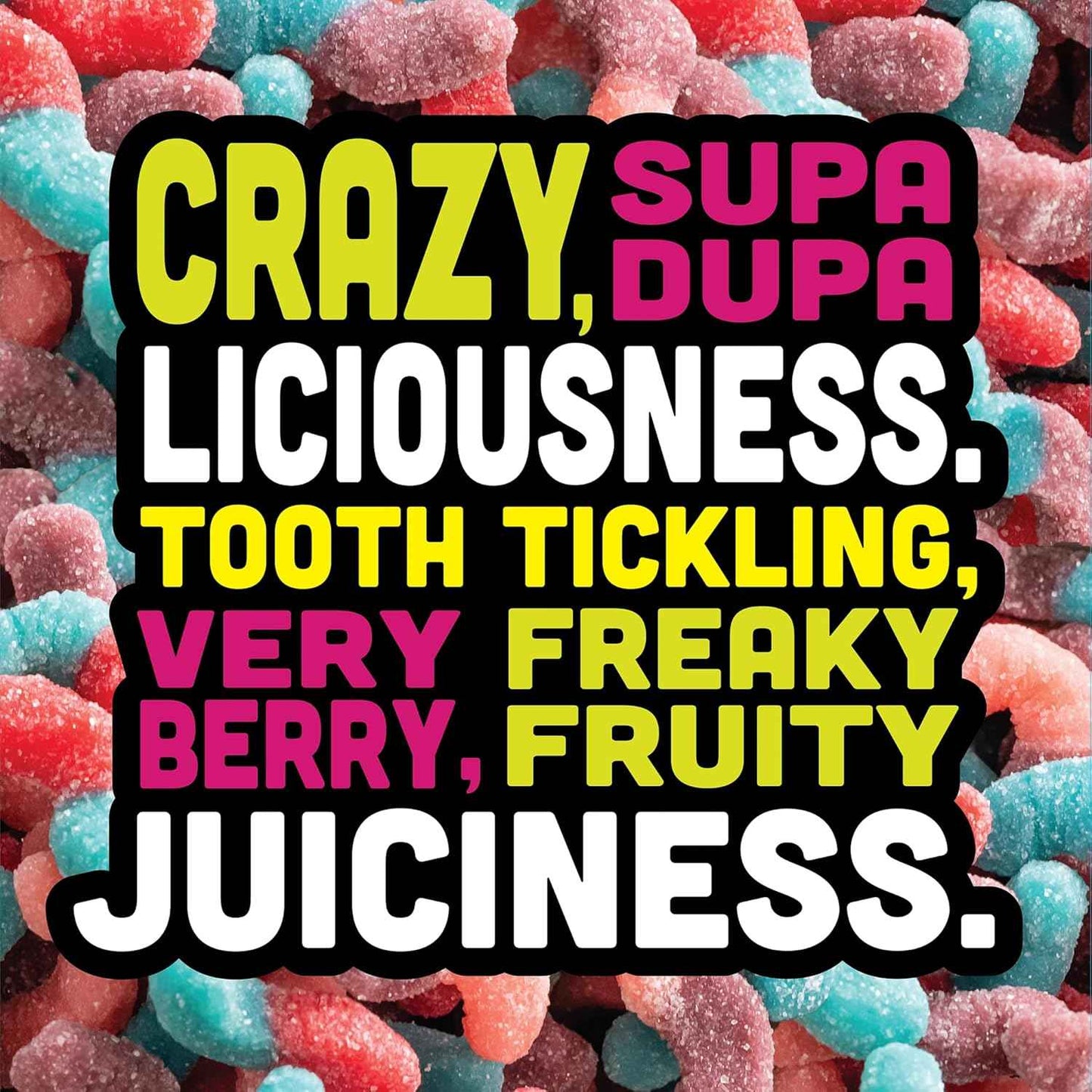 Trolli Sour Brite Crawlers Very Berry Gummy Candy – Sweet and Sour Trick or Treat Bowl Filler for Kids' Halloween Party