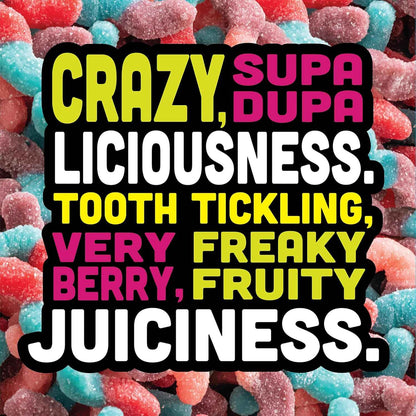 Trolli Sour Brite Crawlers Very Berry Gummy Candy – Sweet and Sour Trick or Treat Bowl Filler for Kids' Halloween Party