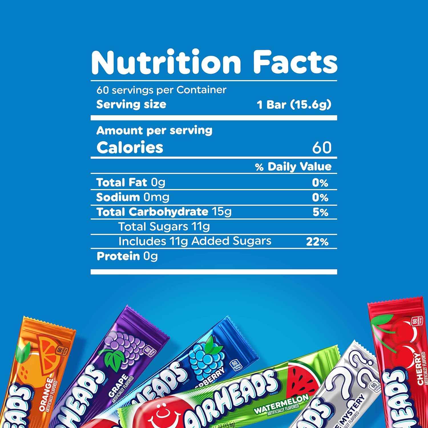 Airheads Sour Taffy Bars Bulk Pack – Worry-Free Party Favors and Halloween Bowl Candy for Nut-Free Households