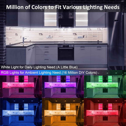 Aulanto RGB Cabinet Lights, Creative Housewarming Gift for Couples Who Love Ambient Home Lighting