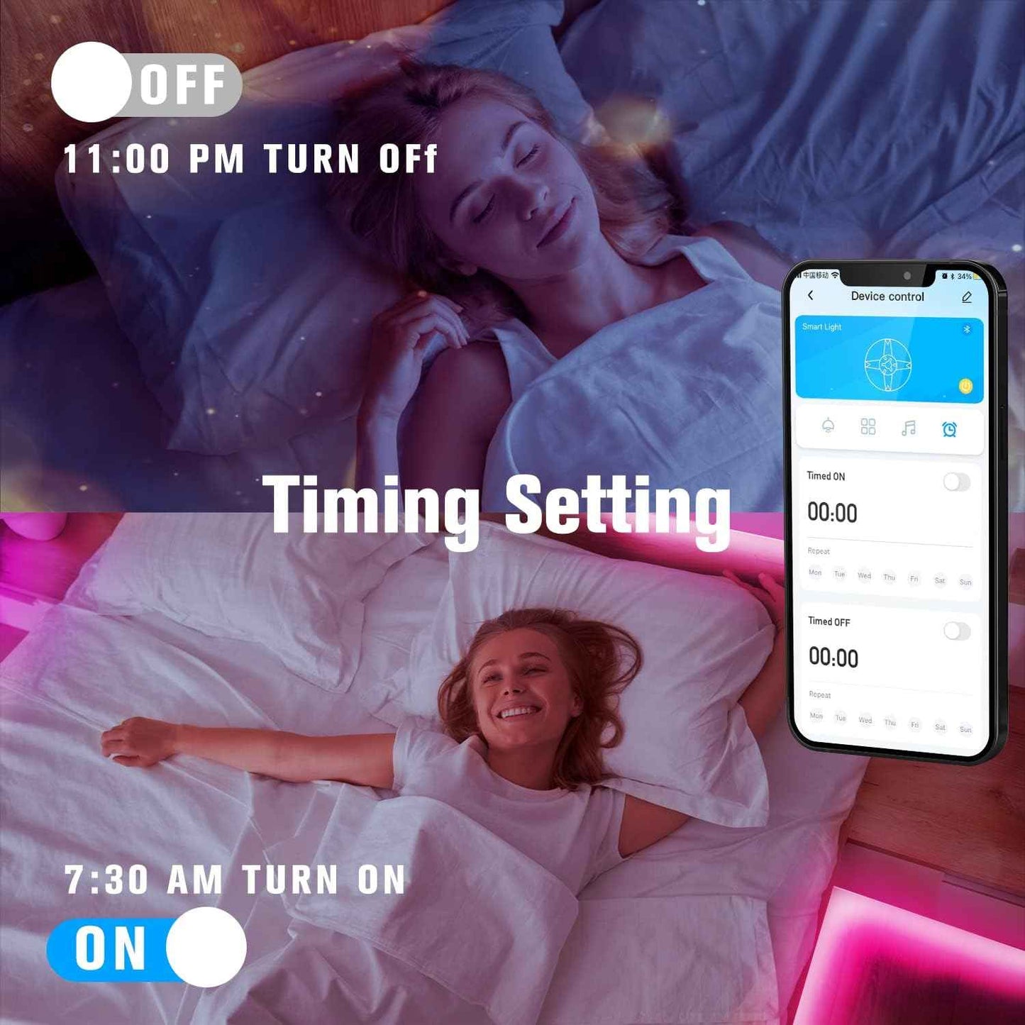 DAYBETTER 200ft LED Strip Lights 2 Rolls of 100ft – Thoughtful Birthday Gift for Her and Mom with Music Sync and 16 Million Colors