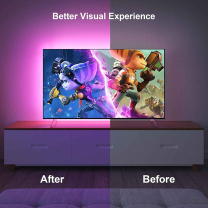 Nexillumi LED TV Backlight – Calming Bedroom Wind-Down Lighting for Evening Self-Care Routine