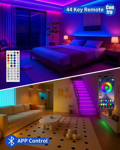Lumify Smart LED Strip Lights 50FT – Child-Safe Cool-Touch RGB Bedroom Lighting for Girls, Nursery, and Playroom with Auto Shutoff Timer