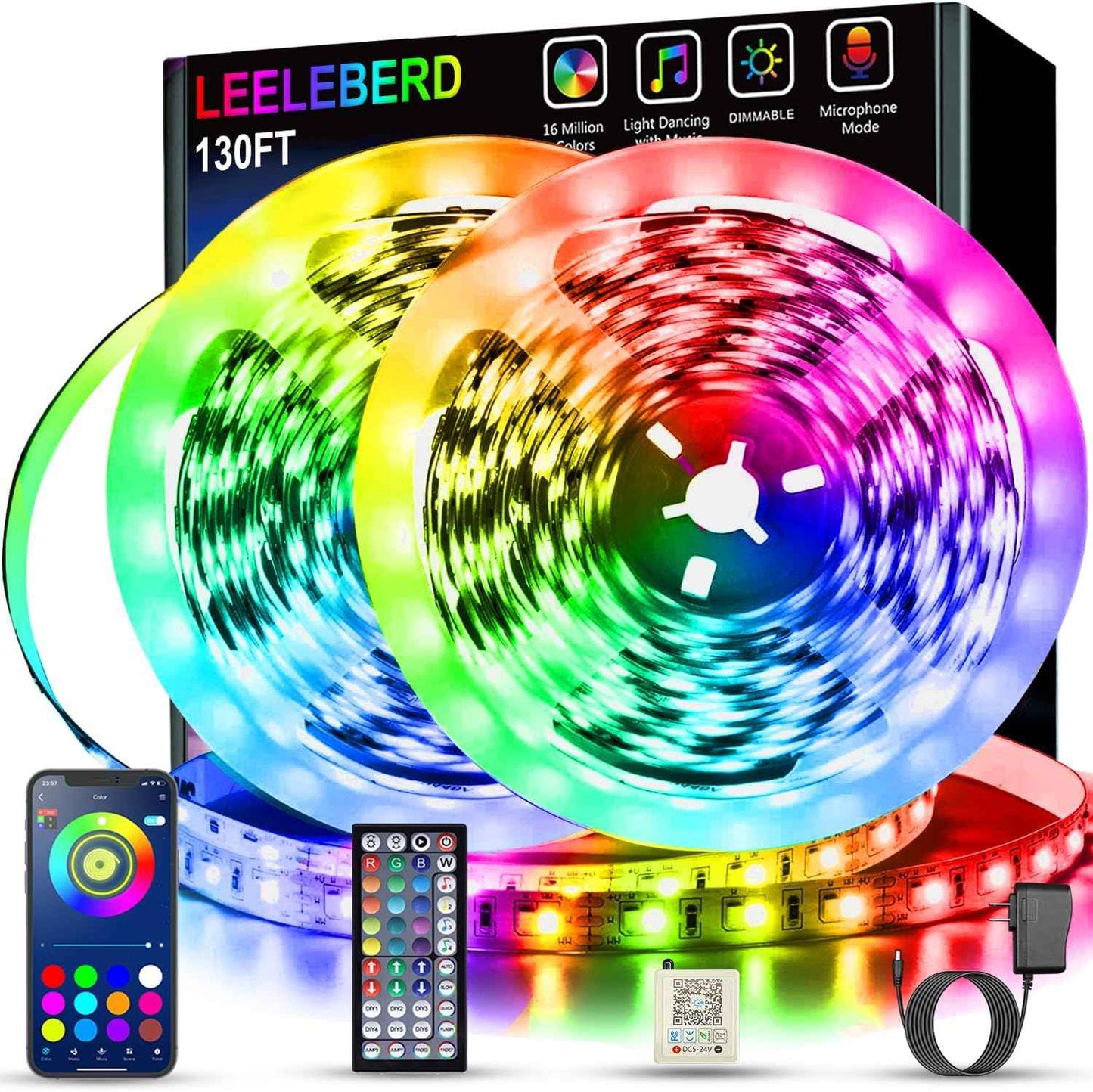 [Brand] RGB LED Light Strip – Birthday Gift for Teens and Young Adults, 64 Scene Modes Bluetooth App