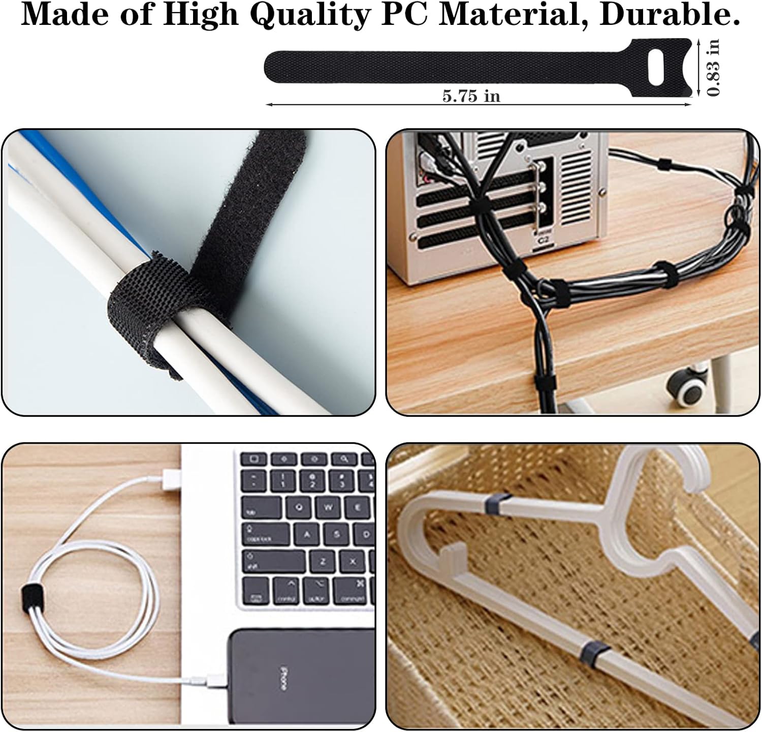N NOROCME Cable Management Kit — Pet-Safe Cord Cover for Homes with Chewing Cats