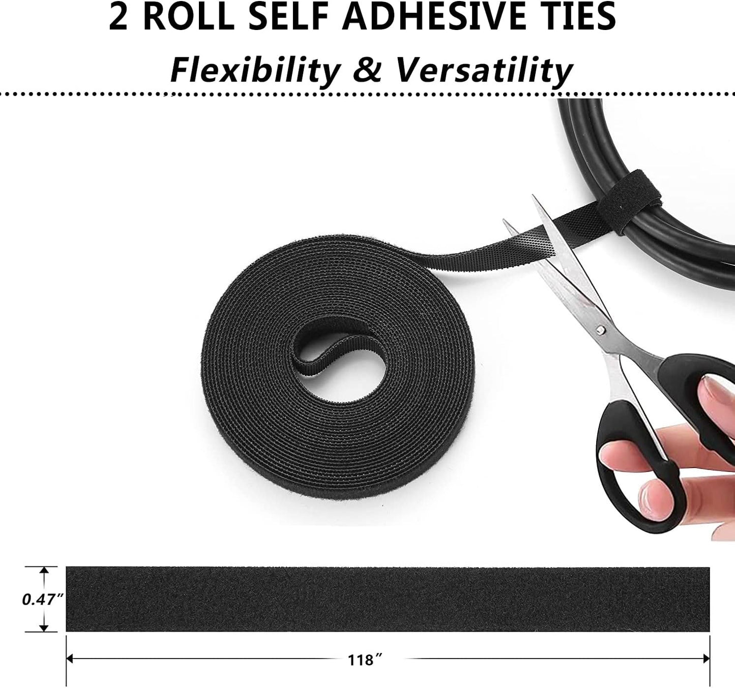 N NOROCME Cable Management Kit — Pet-Safe Cord Cover for Homes with Chewing Cats
