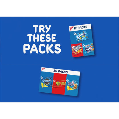 Nabisco Classic Mix Variety Pack – Pre-Portioned Lunchbox Snacks for School and Home, 20 Individually Wrapped Packs