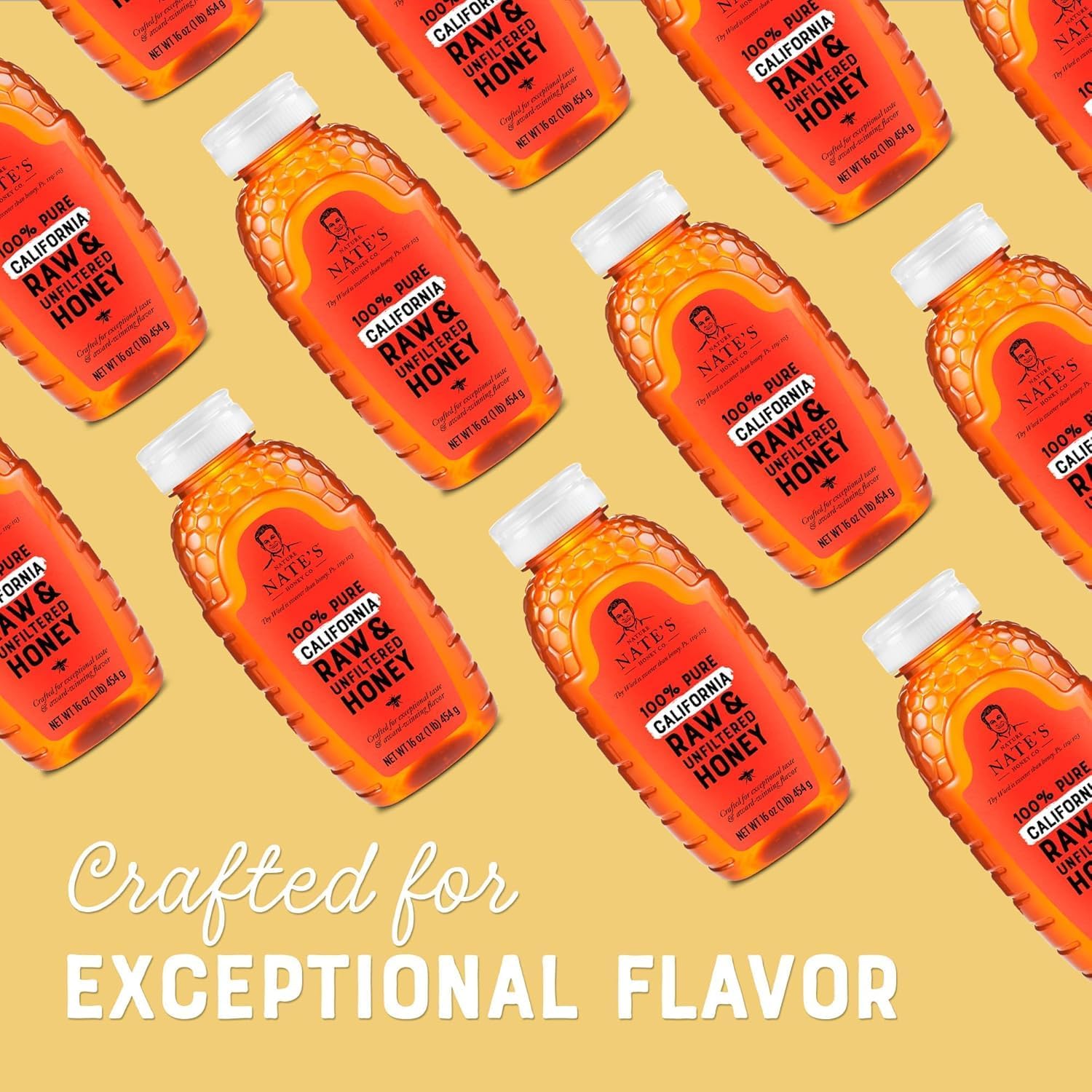 Nate's Raw California Honey – Thoughtful Gourmet Gift for Coffee, Tea and Home-Chef Friends