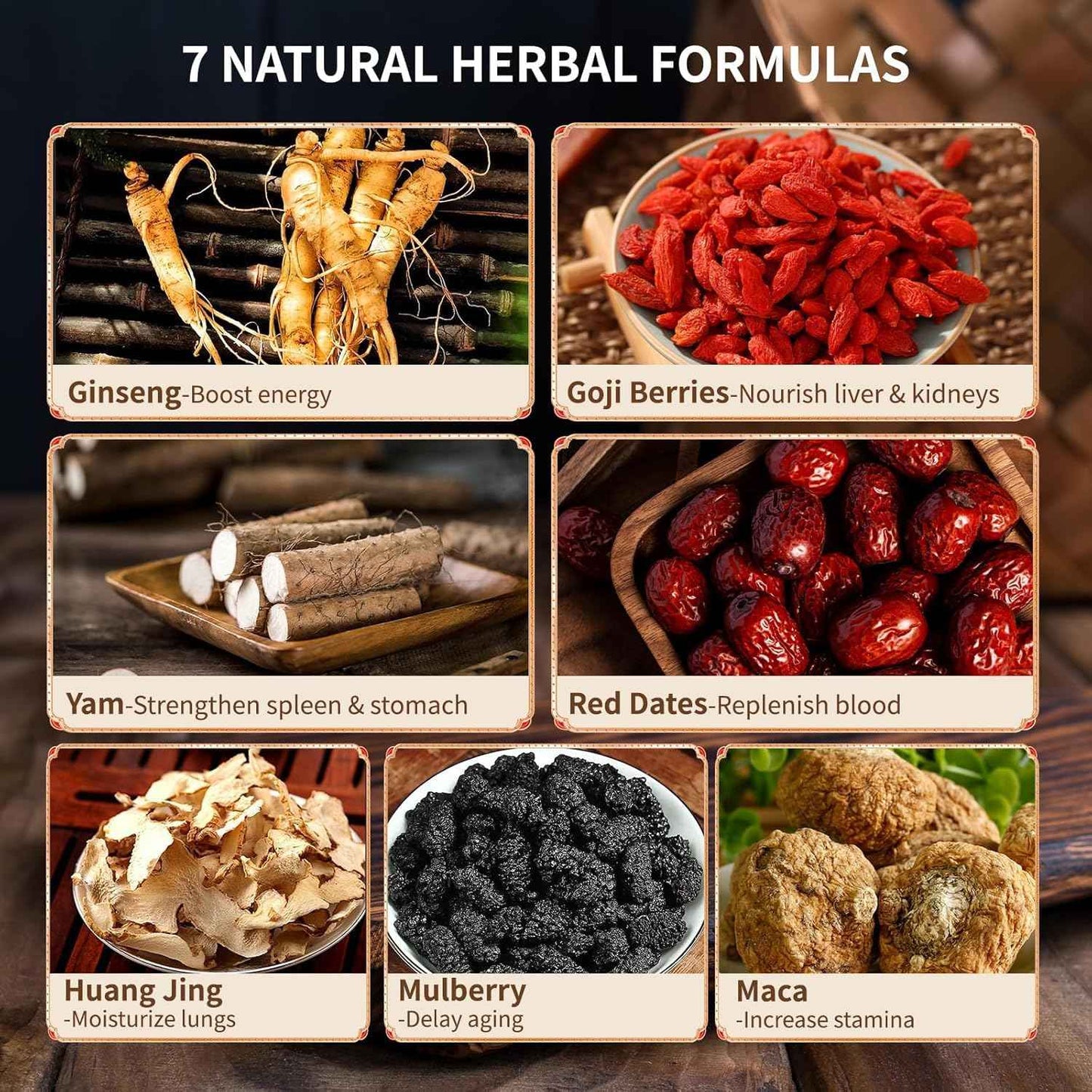 Herbal Wellness Seven Treasures Kidney Tea – Evening Wind-Down Ritual for Mindful Self-Care at Home