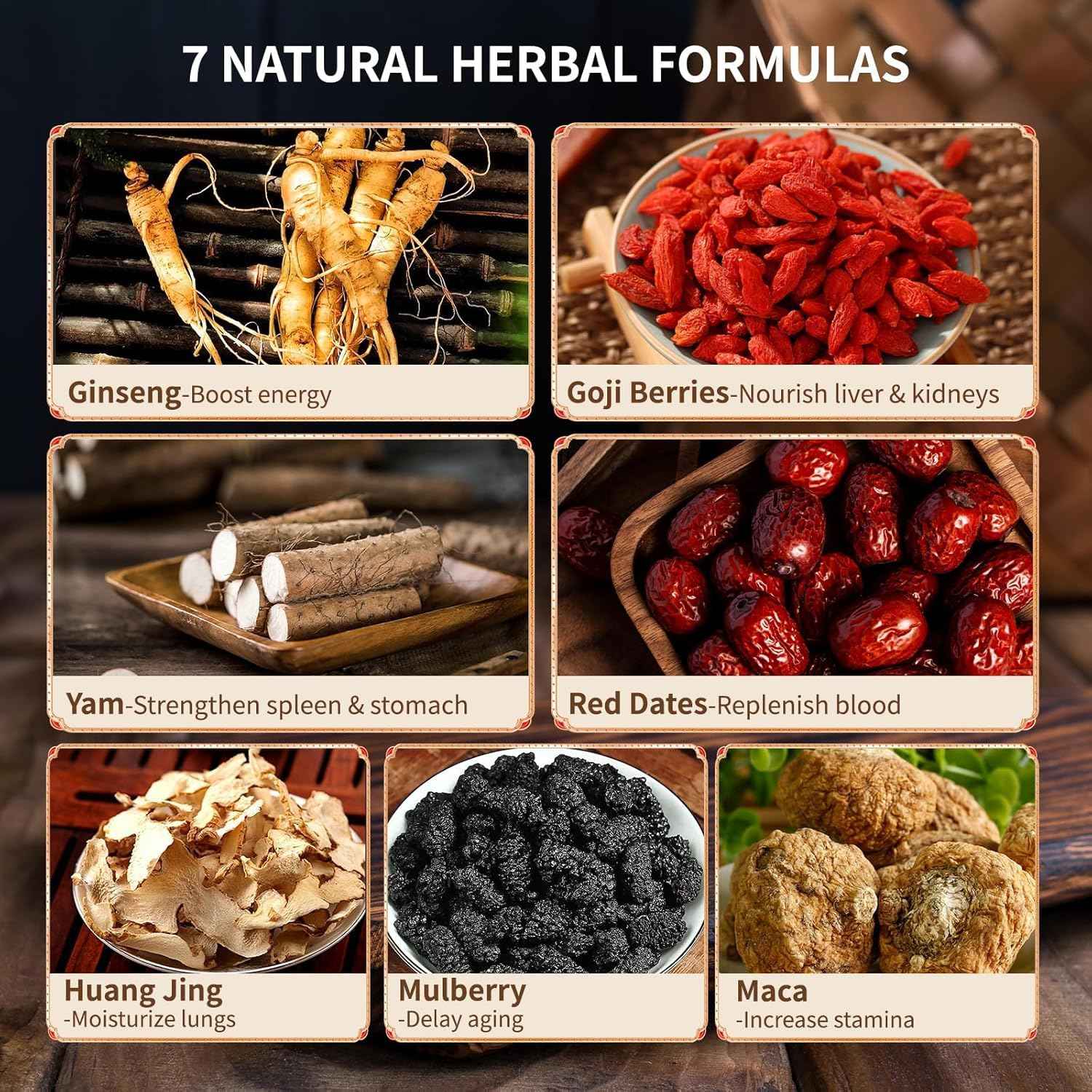 Herbal Wellness Seven Treasures Kidney Tea – Evening Wind-Down Ritual for Mindful Self-Care at Home