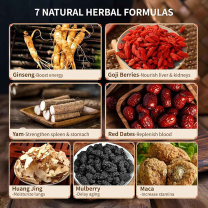 Herbal Wellness Seven Treasures Kidney Tea – Evening Wind-Down Ritual for Mindful Self-Care at Home