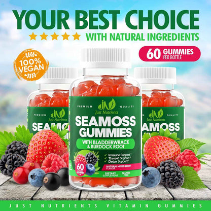 Sea Moss 3000mg Gummies - Thoughtful Wellness Gift for Mom on Her Birthday