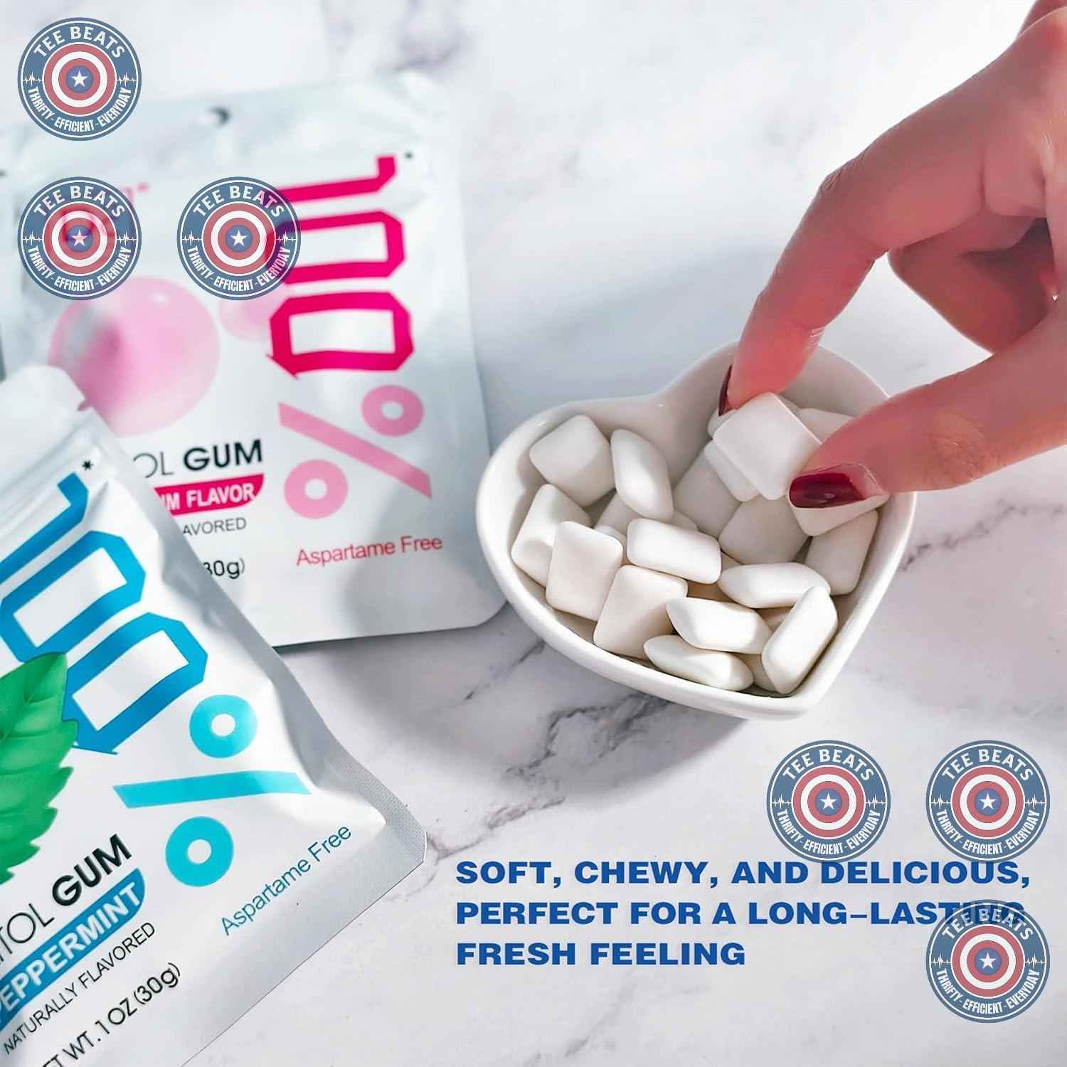 DC24 DAILY CARE 100% Xylitol Gum – Sugar-Free Post-Meal Chewing Gum for Health-Conscious Adults