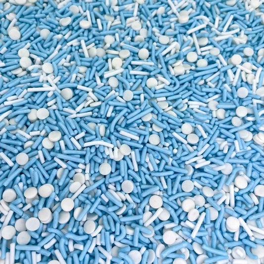Manvscakes Clean Label Blue Sprinkles – Natural Dye Dessert Topping for Health Minded Home Bakers