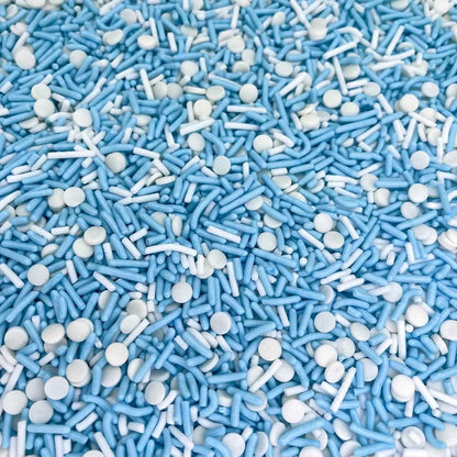 Manvscakes Clean Label Blue Sprinkles – Natural Dye Dessert Topping for Health Minded Home Bakers