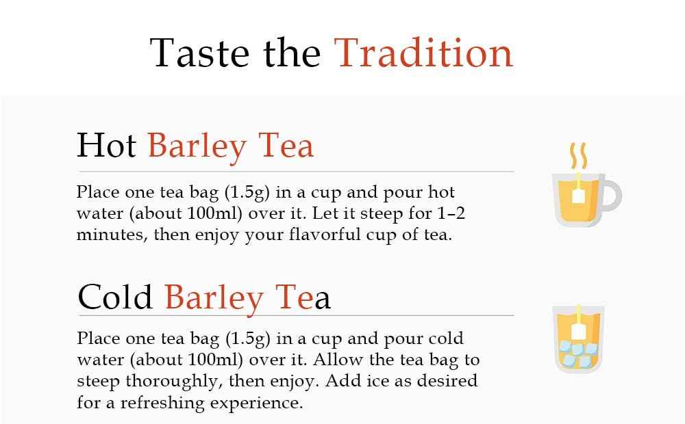Damtuh Korean Barley Tea Boricha – Travel-Friendly Caffeine-Free Brew for Camping and Patio Mornings, 50 Bags