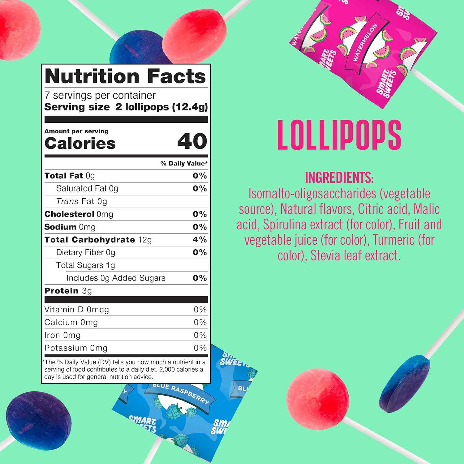 SmartSweets Lollipops – School-Safe Allergy-Friendly Candy for Sensitive Eaters