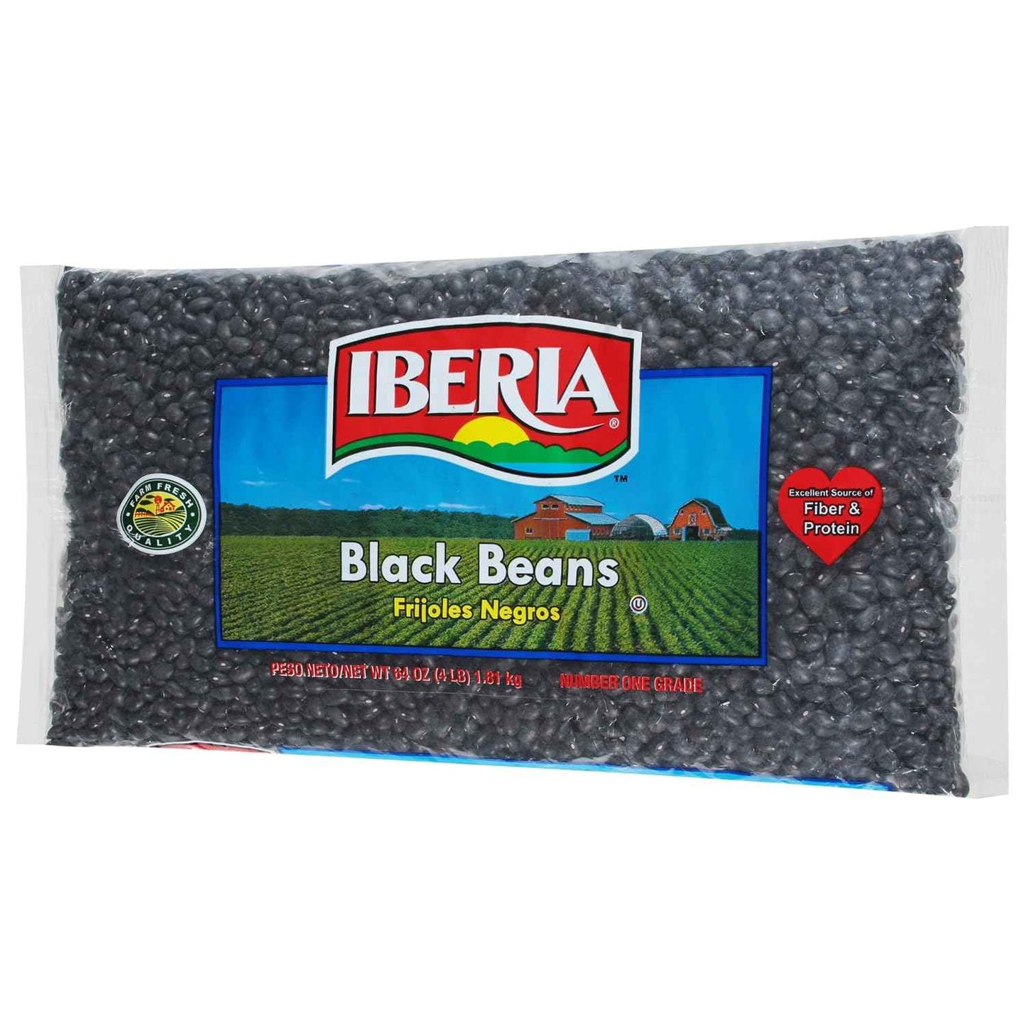 Iberia Black Beans, 4lb – Single-Ingredient Pantry Staple for Clutter-Free Bulk Storage