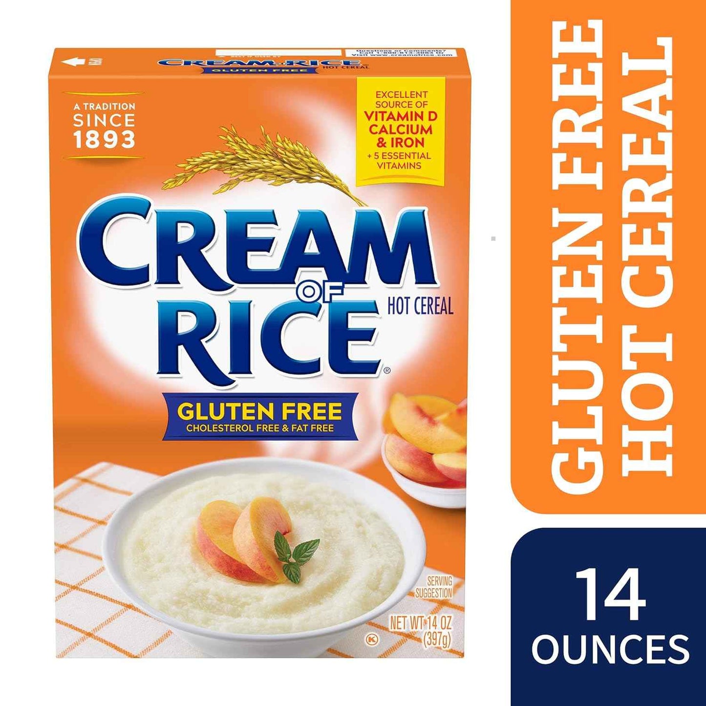Cream of Rice Gluten Free Hot Cereal – Quick 1-Minute Breakfast Cereal for Busy Office and Work-from-Home Mornings